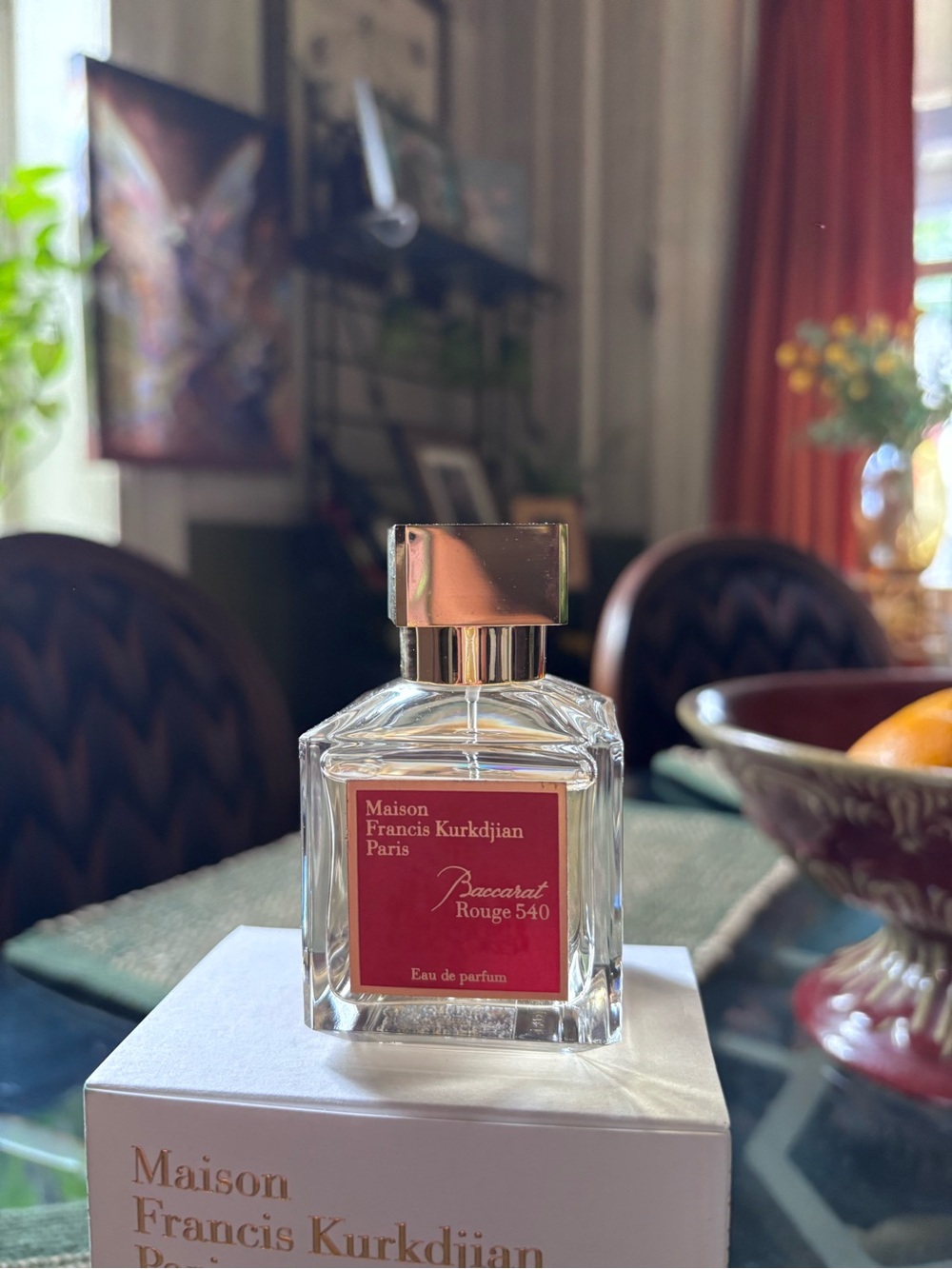 Maison Francis Kurkdjian Baccarat Rouge 540 Bottle with Red Label and Gold Cap